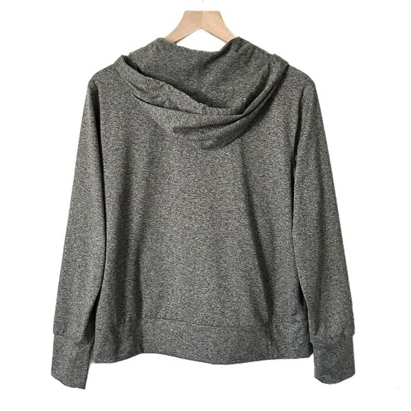 Quince Flowknit Full Zip Hoodie in Heather Gray Size Medium - Picture 4 of 5